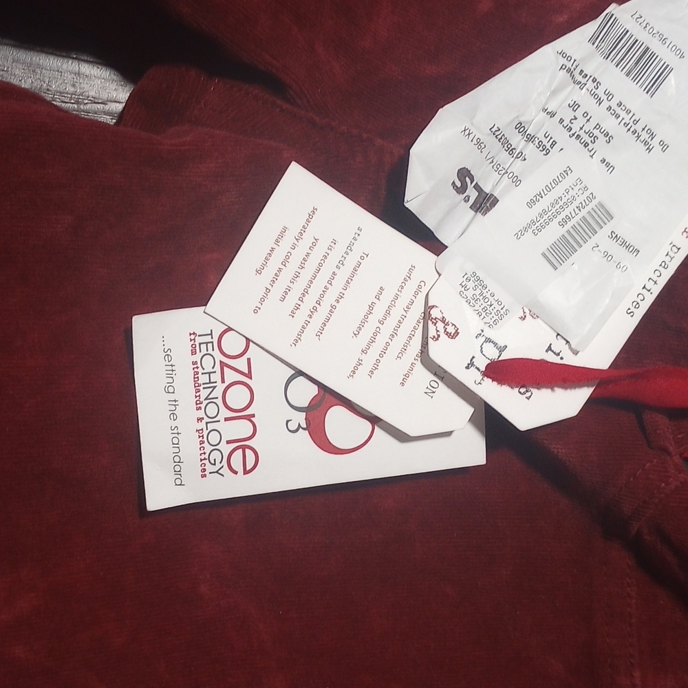 2 For $10 Burgundy Corduroy Standards & Practices Pants Kohl's - Picture 5 of 6